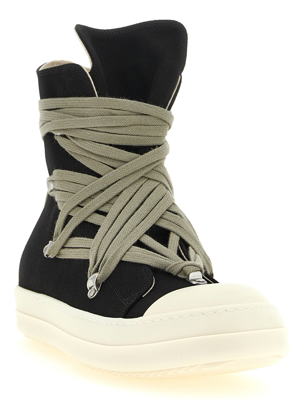 DRKSHDW Black Cotton Athletic Sneakers