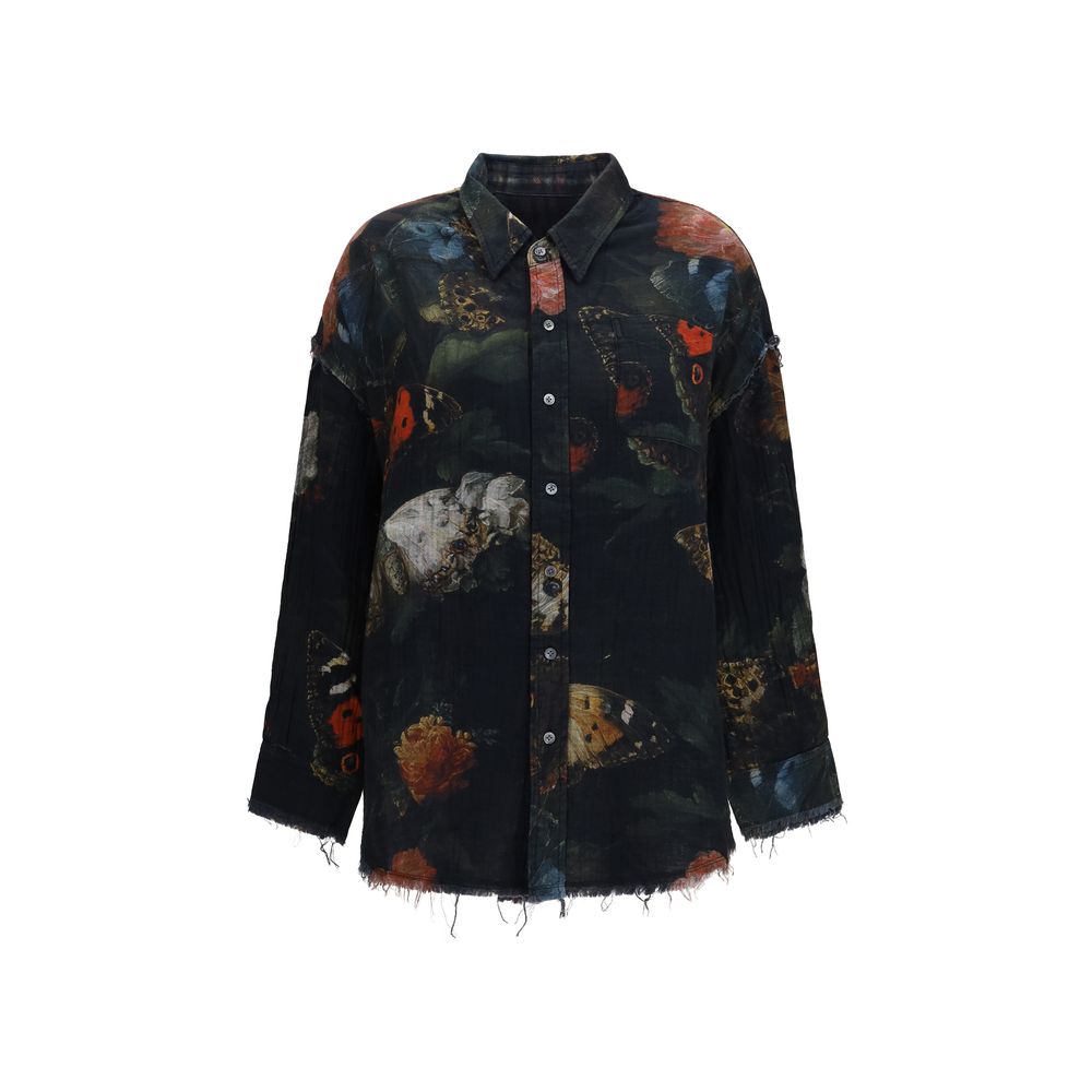 R13 Black Cotton Shirt
