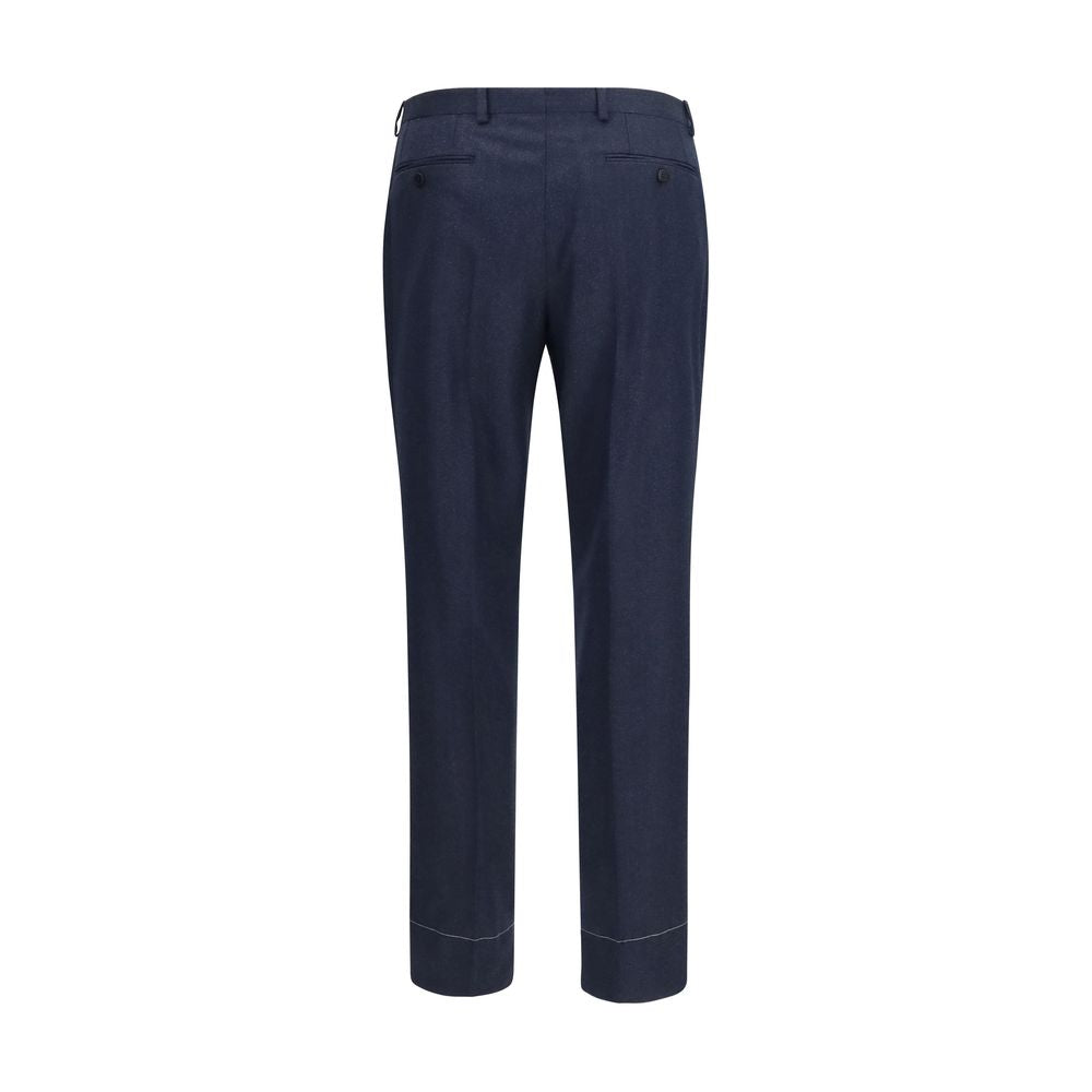 Brioni Blue Wool Oves Aries Casual Pants