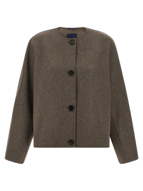'S Max Mara Brown Wool Full-Length Jacket