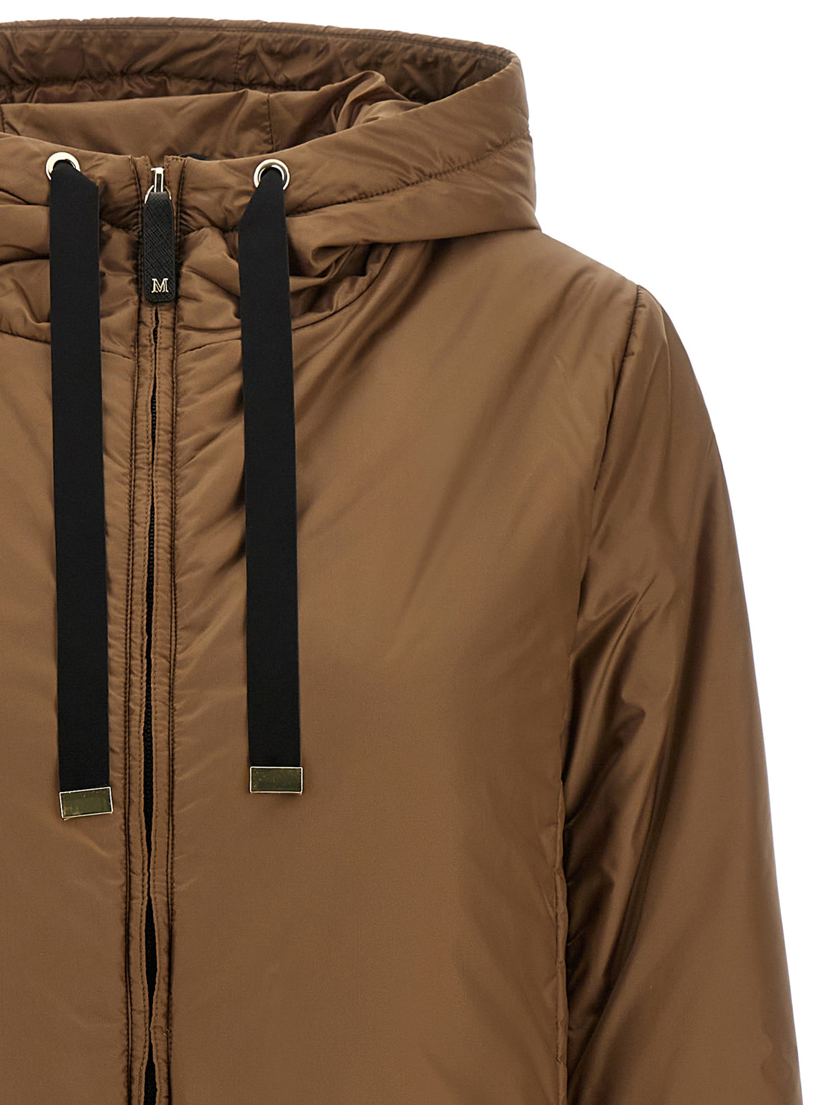 Max Mara Brown Polyester Full-Length Jacket