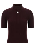 Courrèges Bordeaux Viscose Sweatshirt