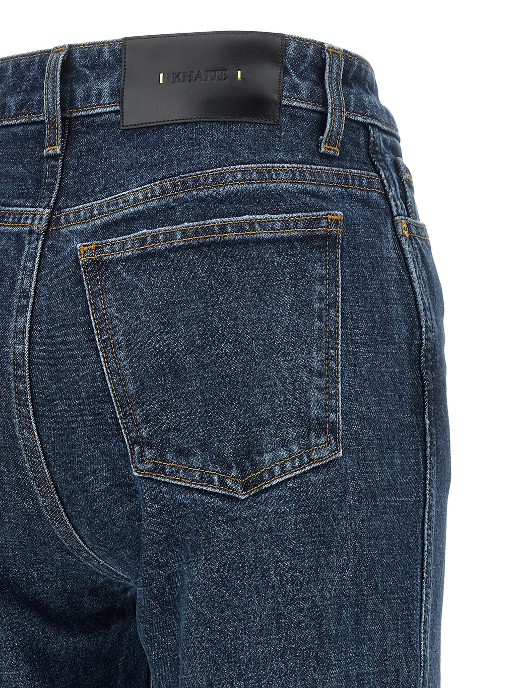 Khaite Blue Cotton Straight-Leg Jeans