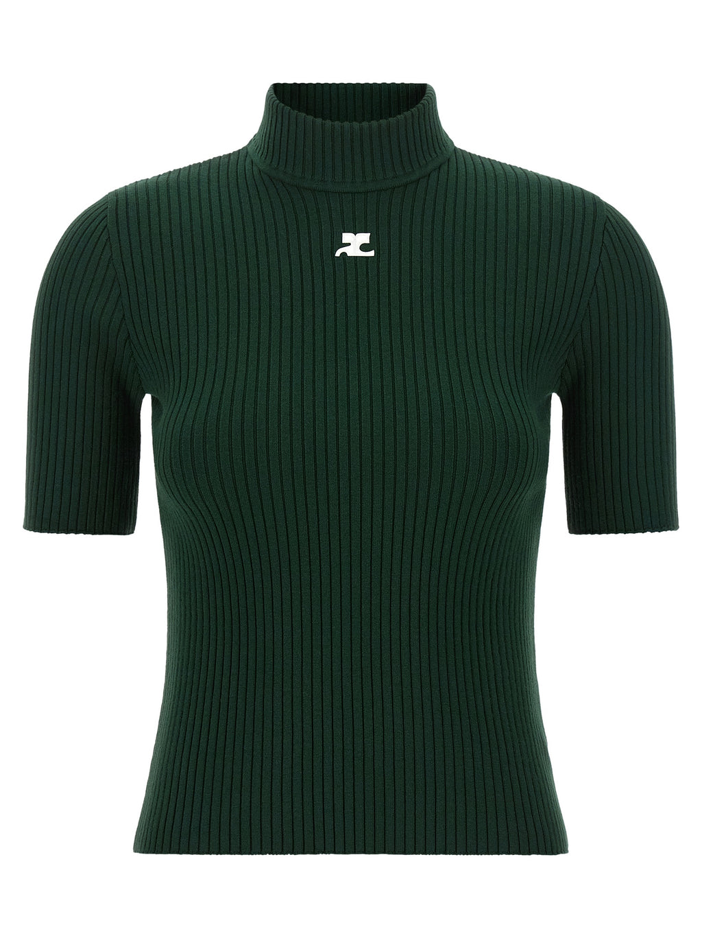 Courrèges Bicolor Viscose Turtleneck