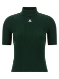 Courrèges Bicolor Viscose Turtleneck