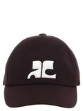 Courrèges Bordeaux Cotton Cap (Baseball Hat)