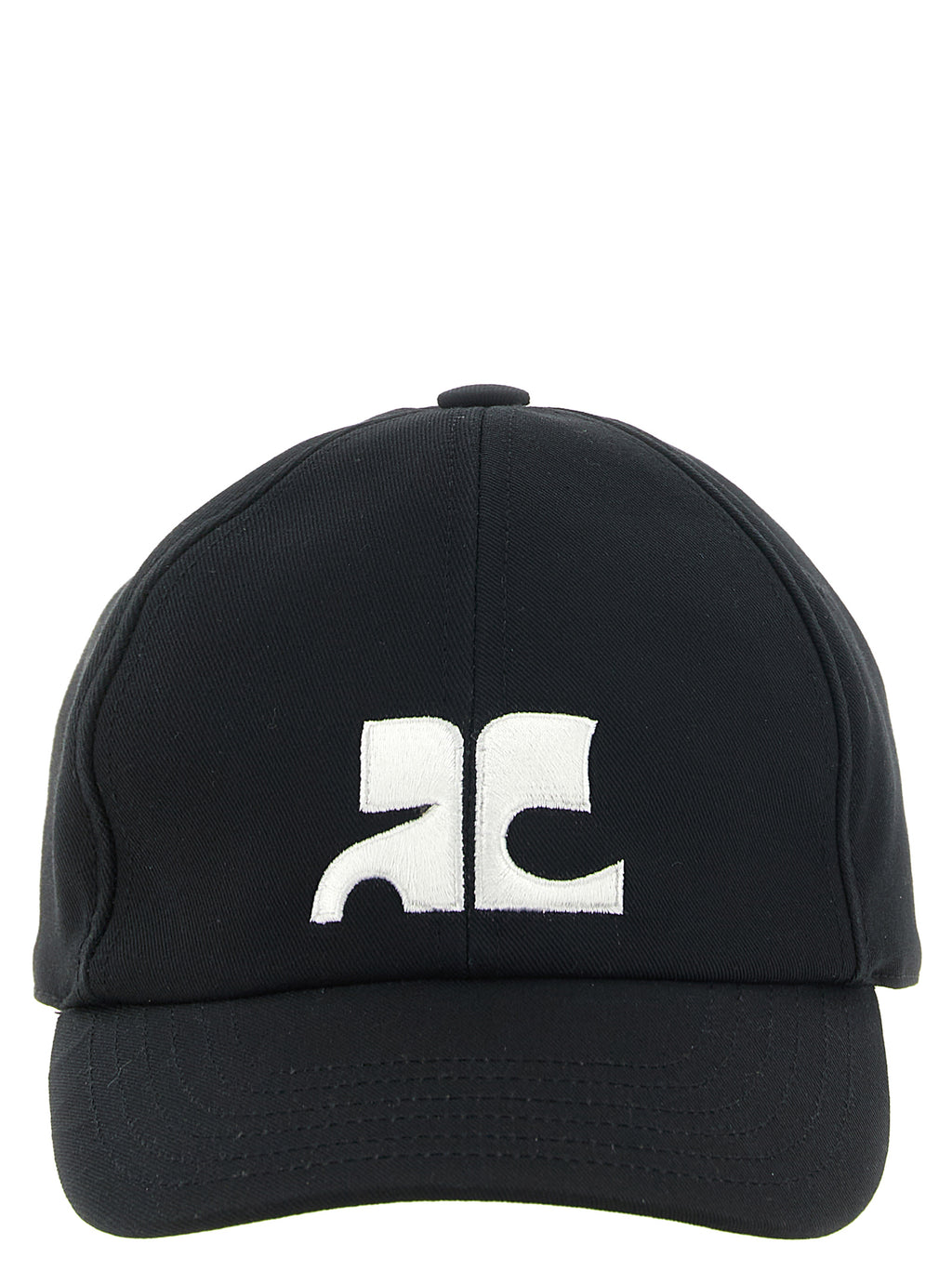 Courrèges Black Cotton Cap (Baseball Hat)