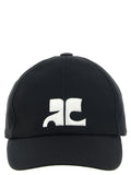 Courrèges Black Cotton Cap (Baseball Hat)