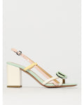 Twinset Blue Patent Leather Platform Sandals