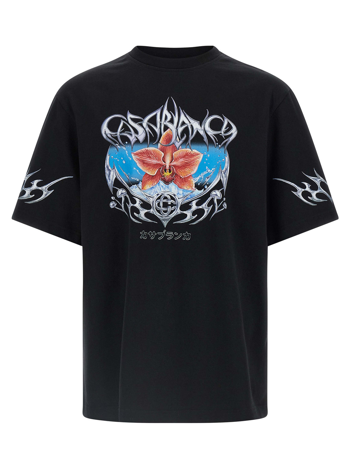 Casablanca Black Organic Cotton T-Shirt