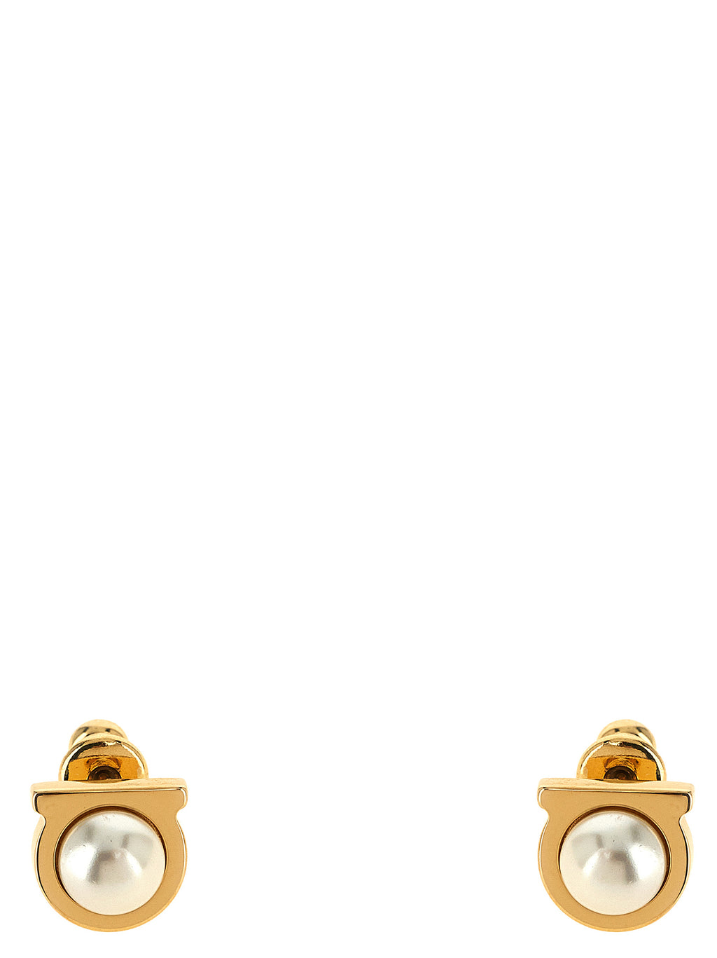 Ferragamo Gold Brass Earrings