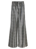 Retrofette Gray Polyester Casual Pants