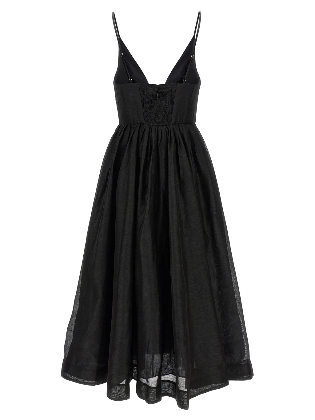Zimmermann Black Linen Cocktail Dress