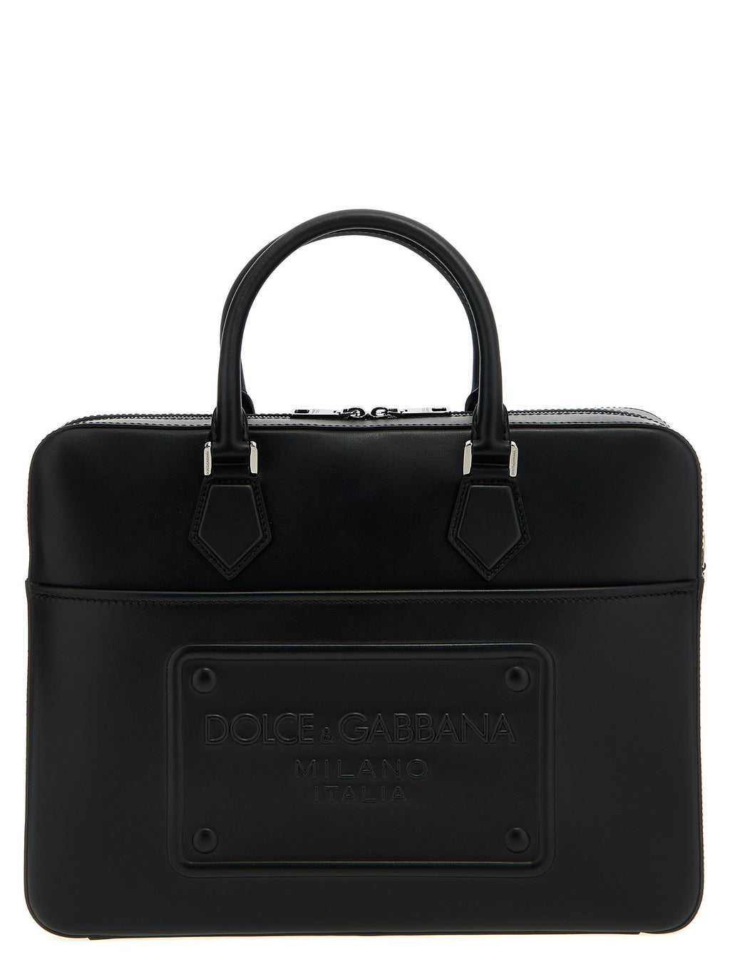 Dolce & Gabbana Black Lamb Leather Tote Bag