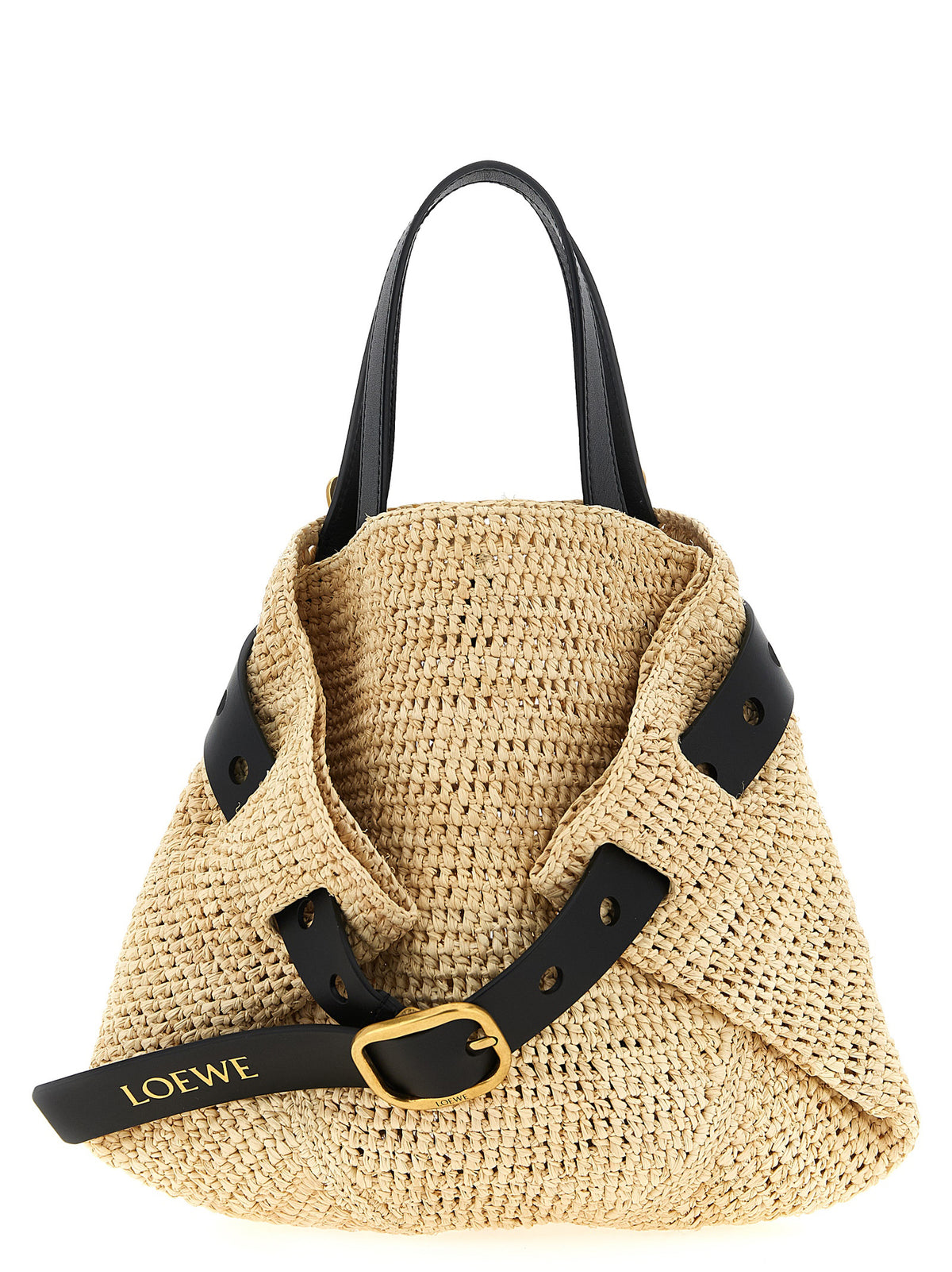 Loewe Beige Raffia Tote Bag