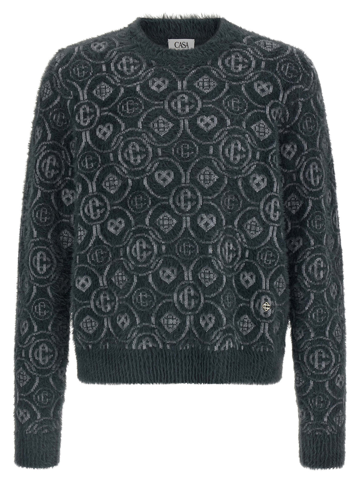 Casablanca Gray Wool Cardigan