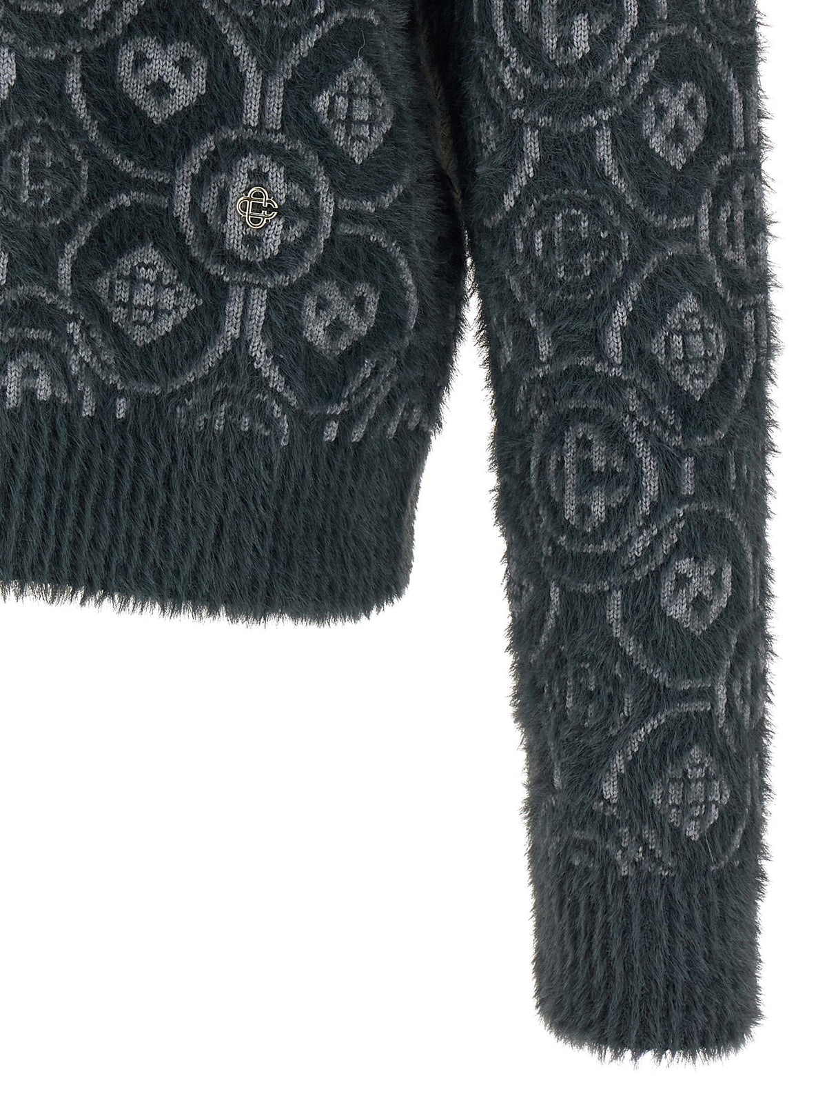 Casablanca Gray Wool Cardigan