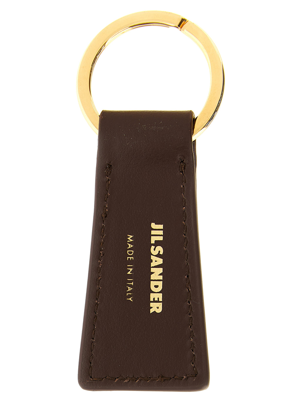 Jil Sander Brown Calfskin Keychain