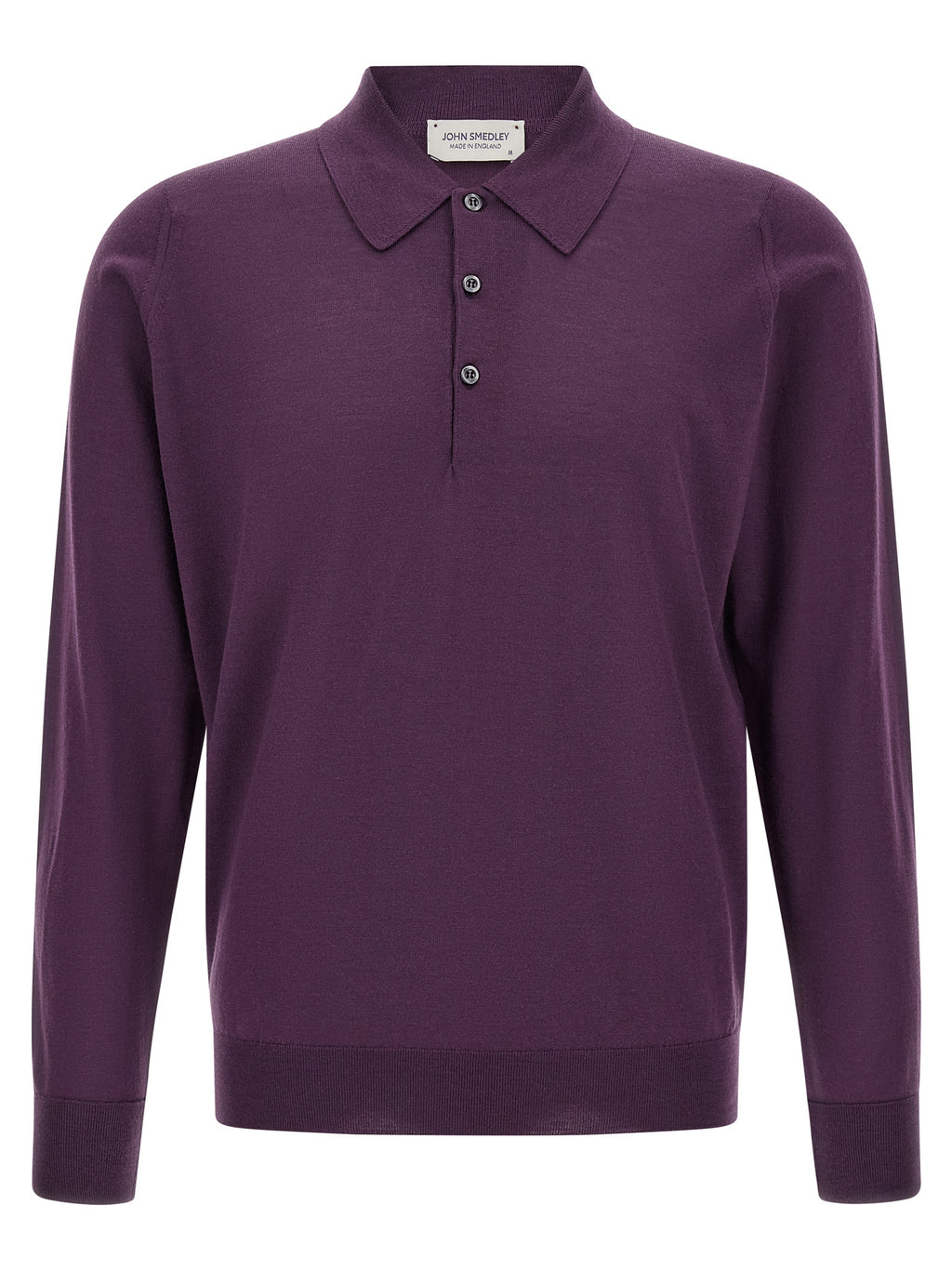 JOHN SMEDLEY Purple Merino Wool Polo Shirt