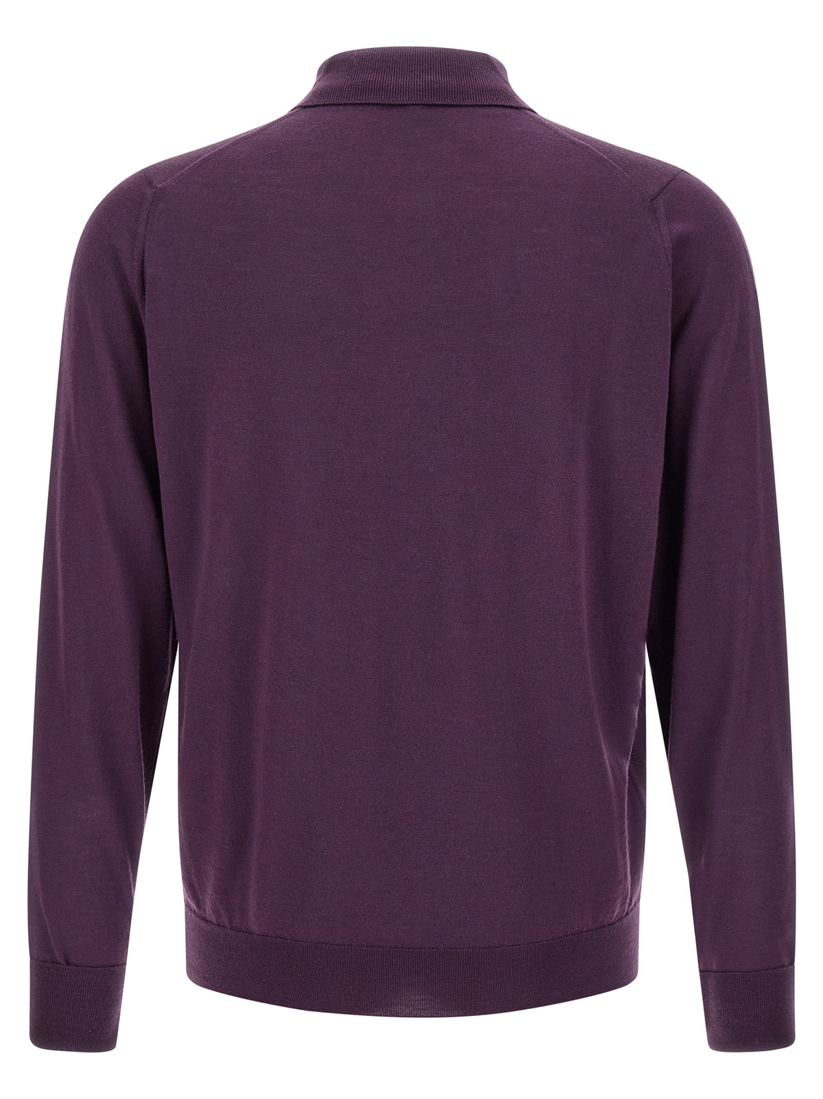 JOHN SMEDLEY Purple Merino Wool Polo Shirt
