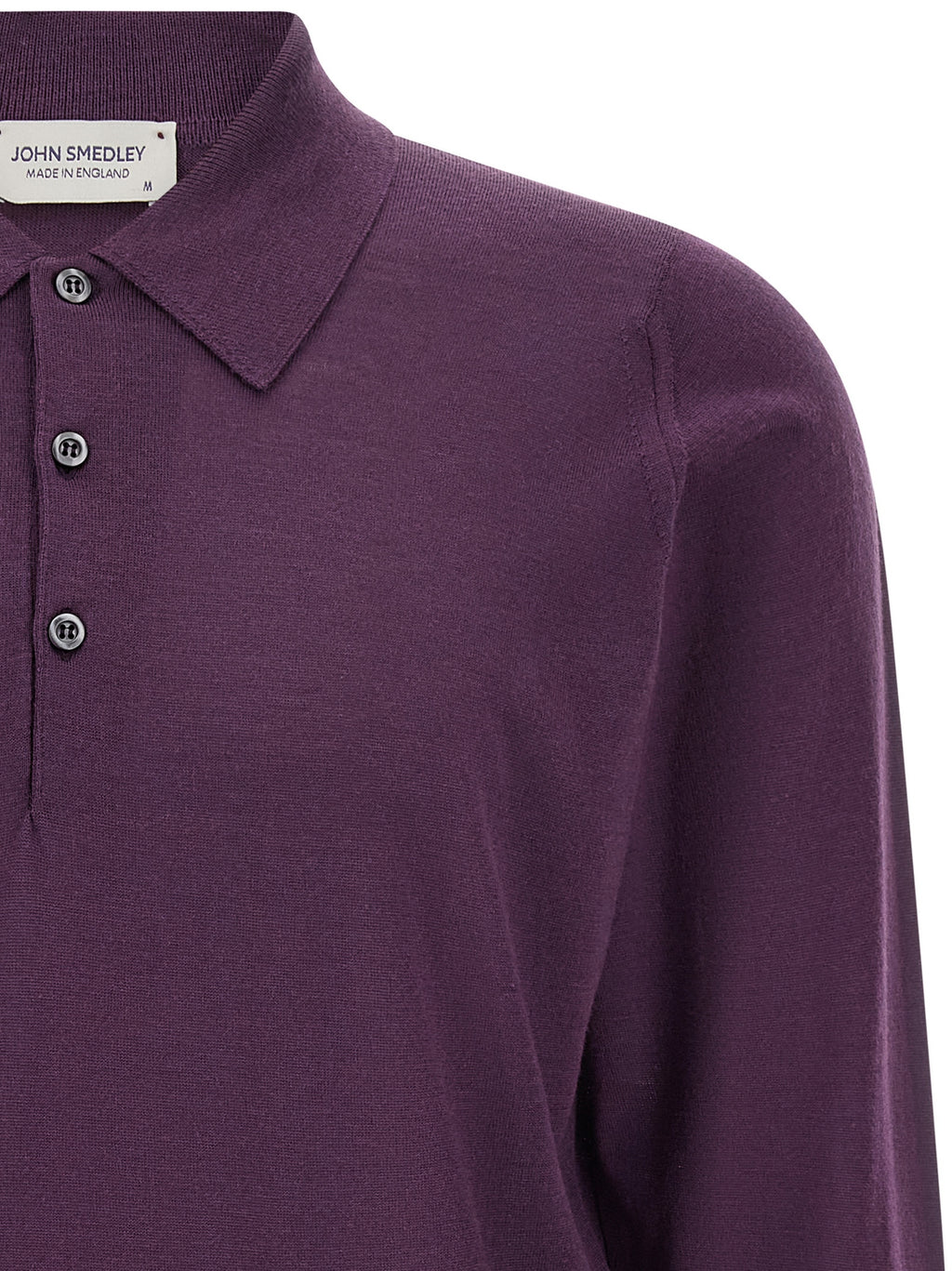 JOHN SMEDLEY Purple Merino Wool Polo Shirt
