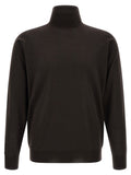 JOHN SMEDLEY Brown Merino Wool Cardigan