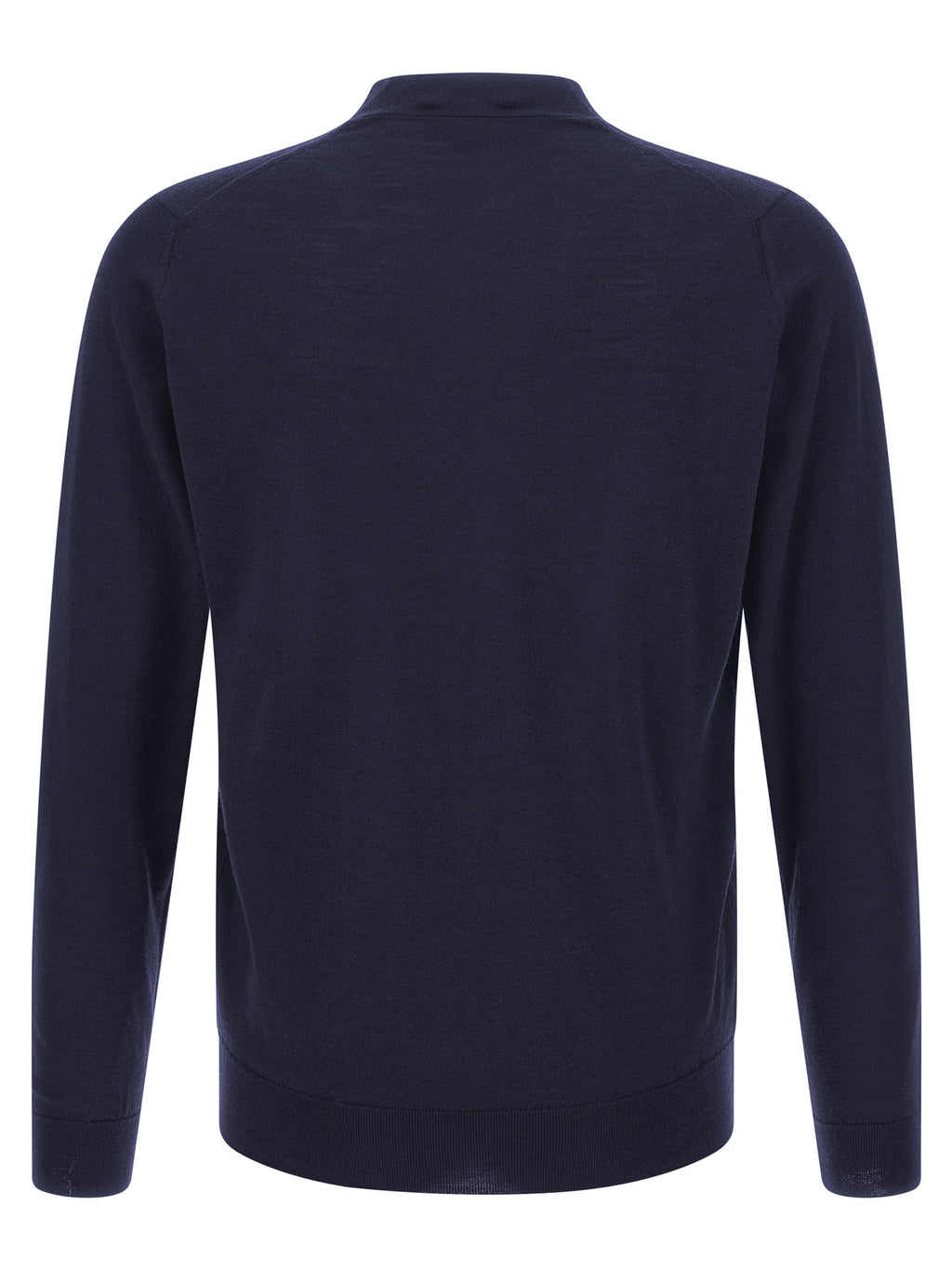 JOHN SMEDLEY Blue Merino Wool Cardigan