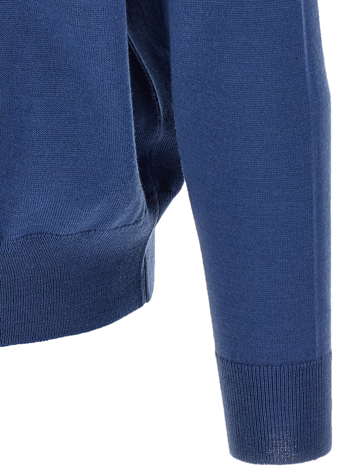 JOHN SMEDLEY Blue Merino Wool Blouse