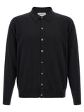 JOHN SMEDLEY Black Merino Wool Blouse