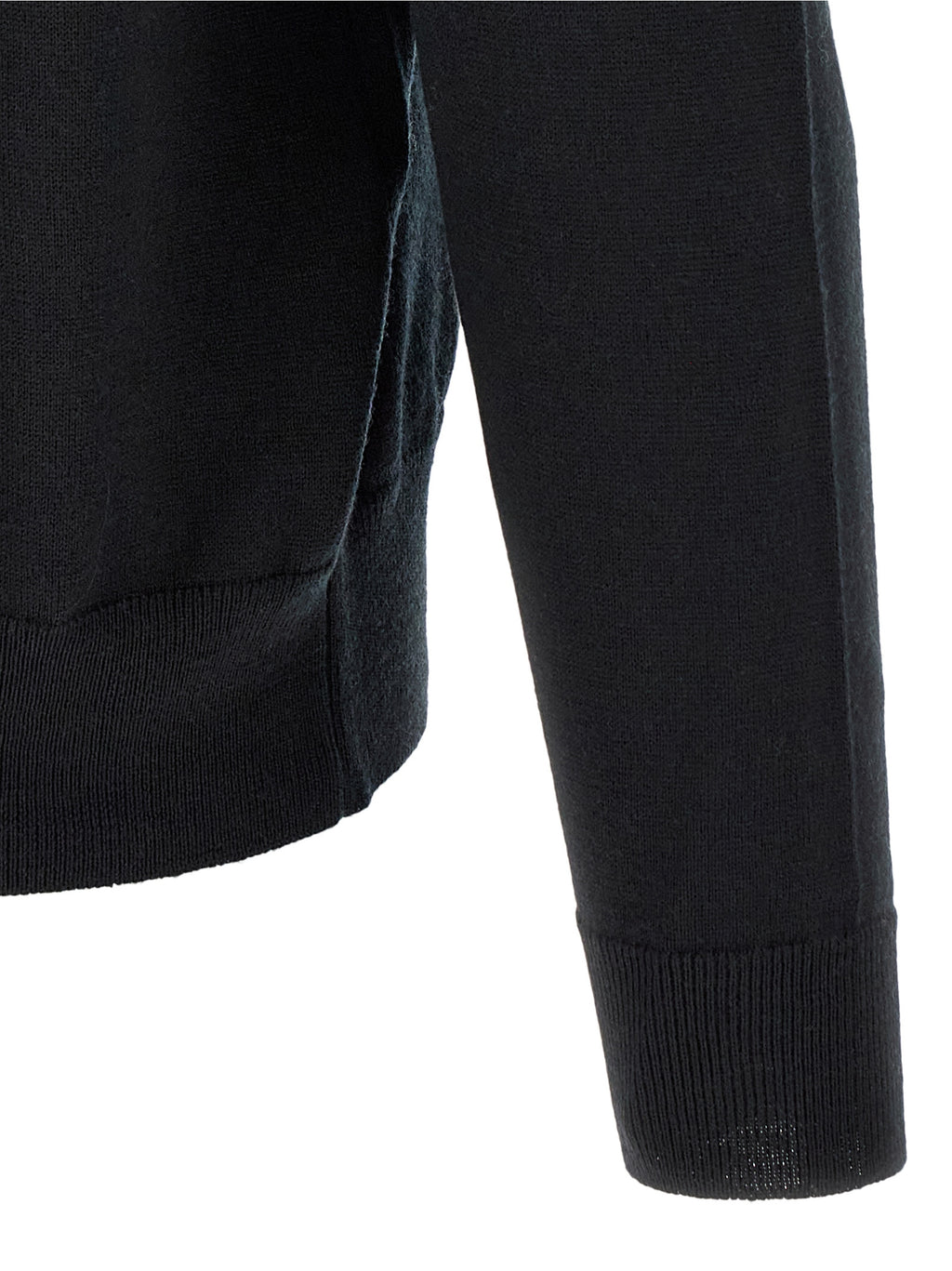 JOHN SMEDLEY Black Merino Wool Blouse