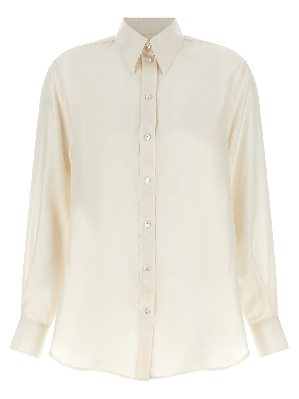 XACUS White Silk Blouse