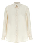 XACUS White Silk Blouse