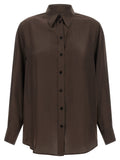 XACUS Brown Silk Blouse
