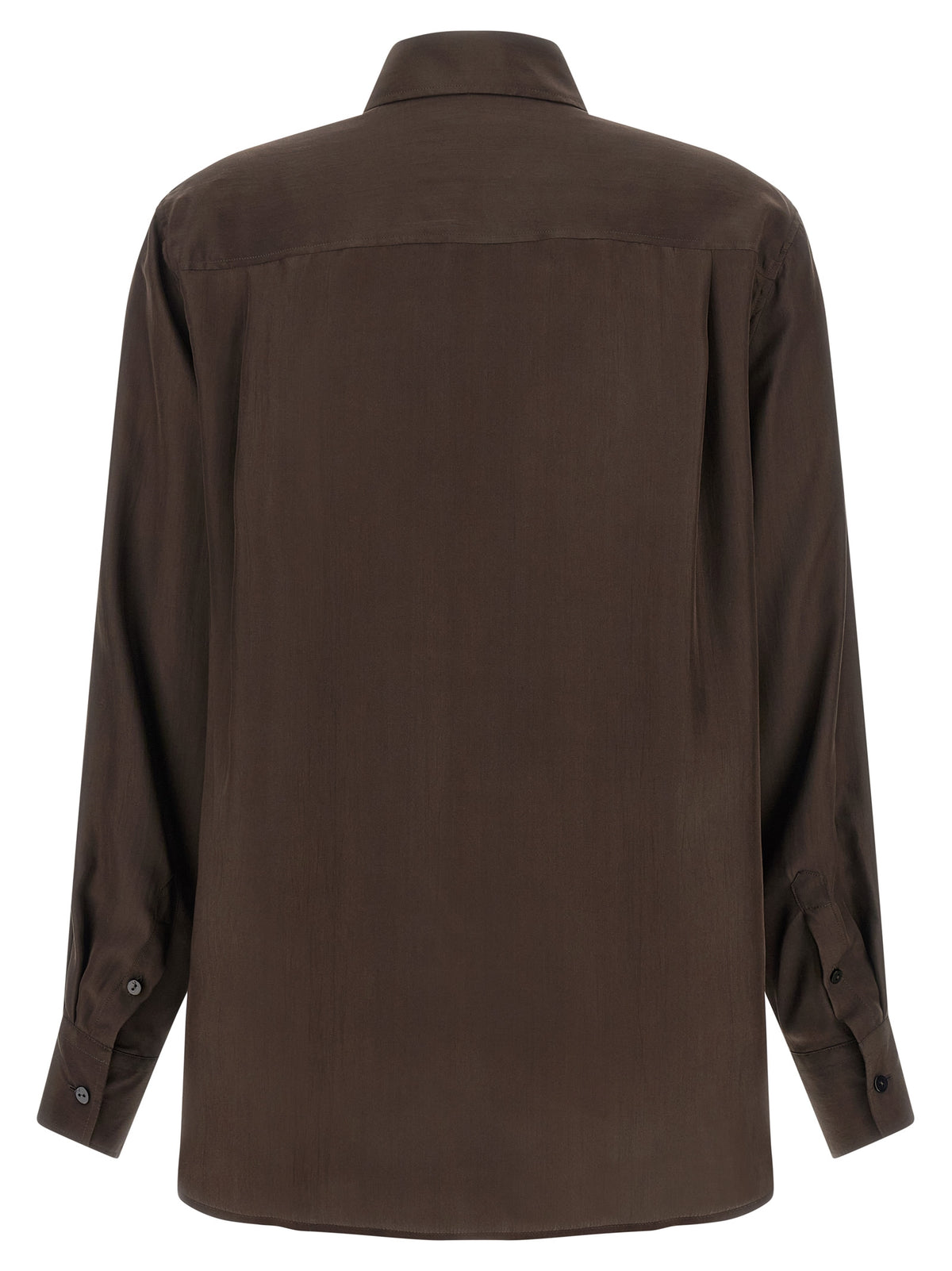 XACUS Brown Silk Blouse