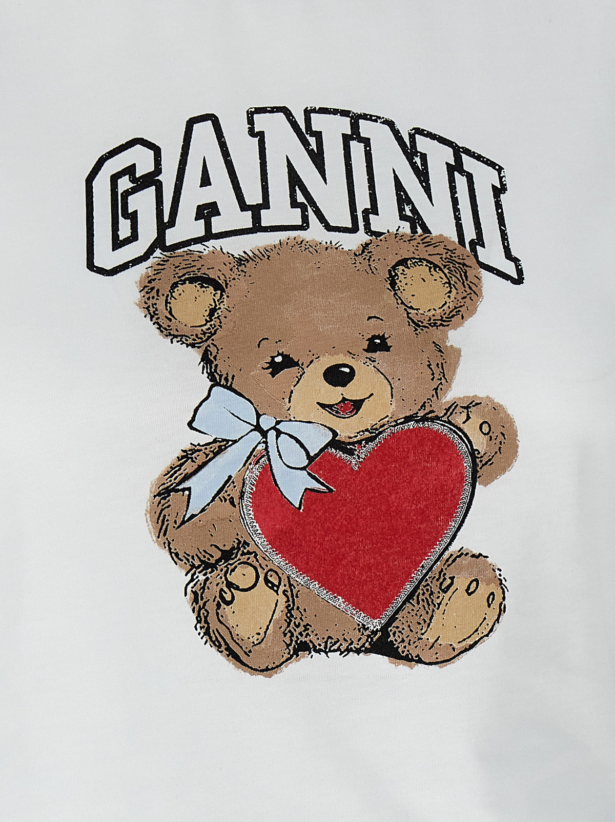 Ganni White Cotton T-Shirt