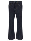 Khaite Blue Cotton Flared Jeans