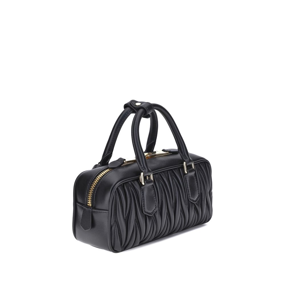 Miu Miu Black Calf Leather Bos Taurus Handbag