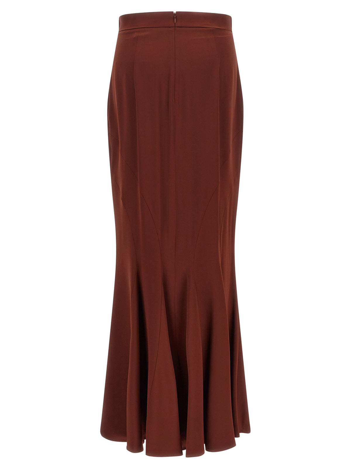 Max Mara Brown Silk Mini Skirt