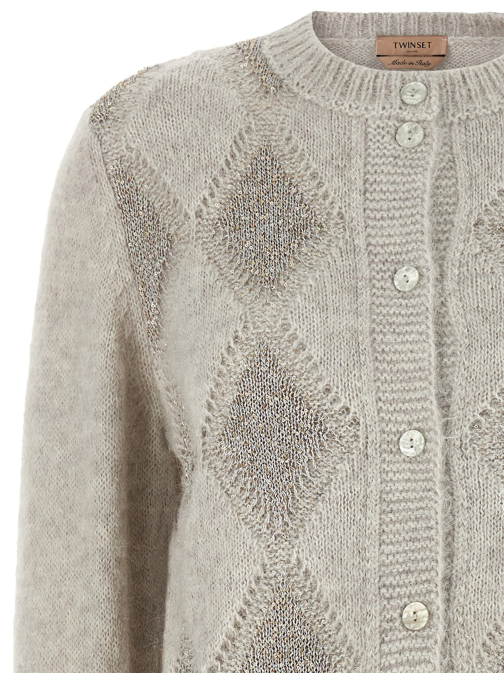 Twinset Gray Polyamide Cardigan