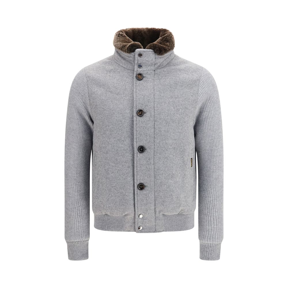 MooRER Gray Goose Down Full-Length Jacket