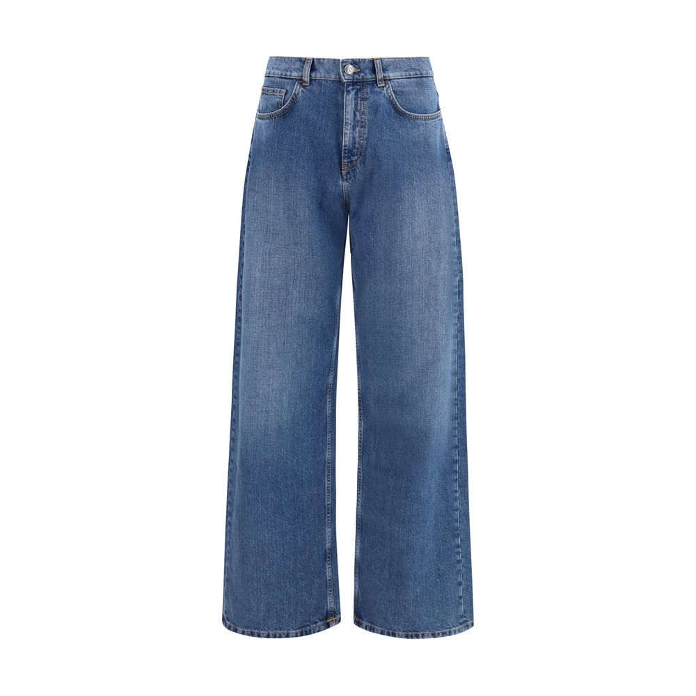 Palm Angels Blue Cotton Jeans Denim