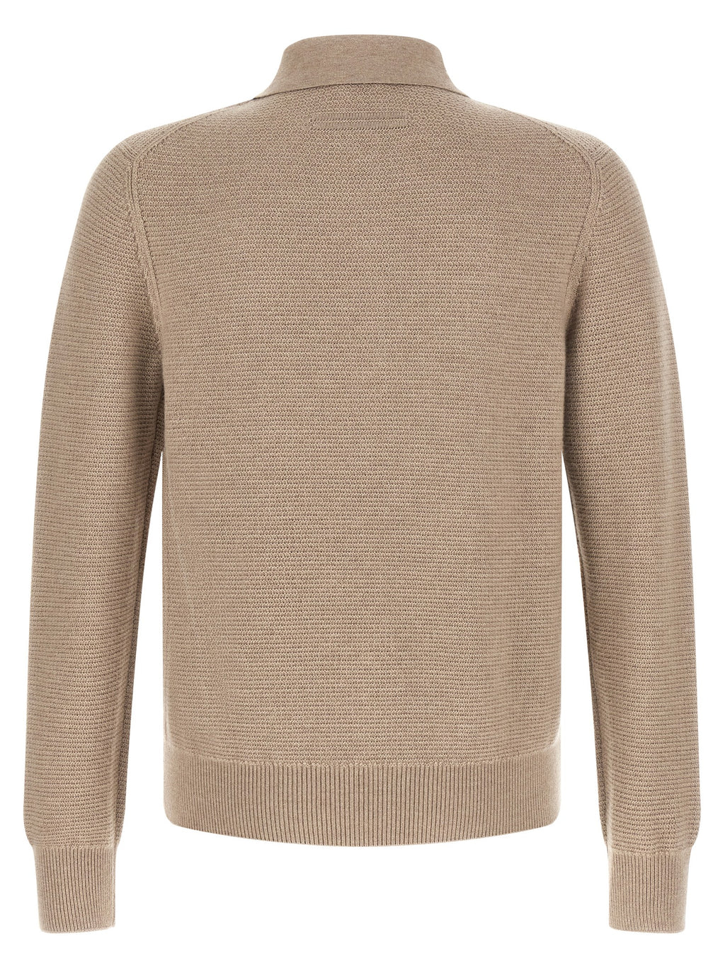 ZEGNA Beige Cashmere Polo Shirt