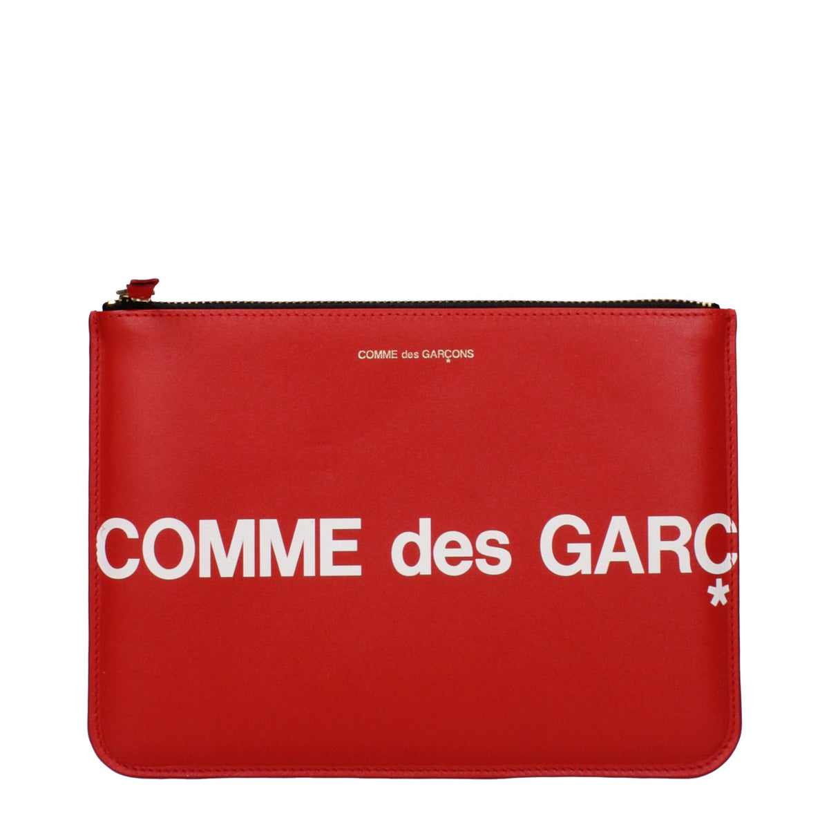 Comme Des Garçons Red Leather Clutch Bag