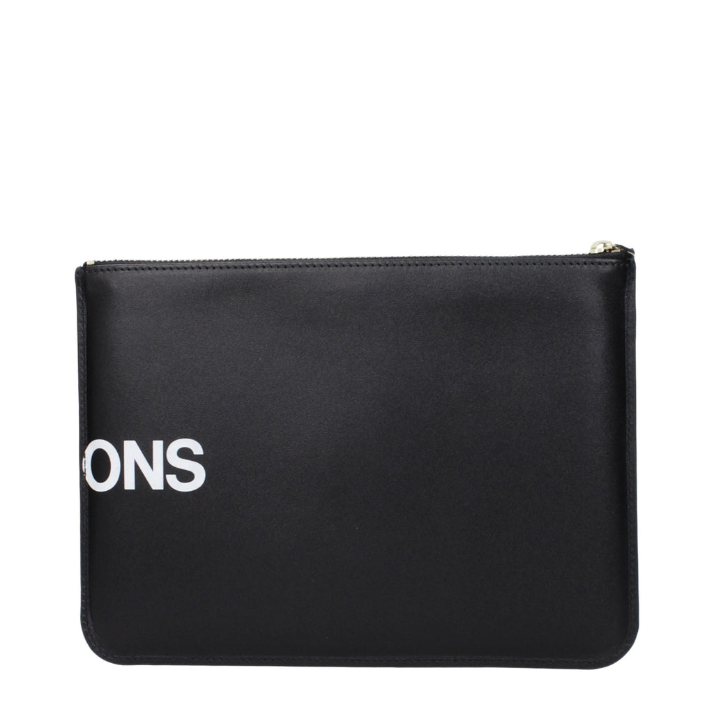 Comme Des Garçons Black Leather Clutch Bag