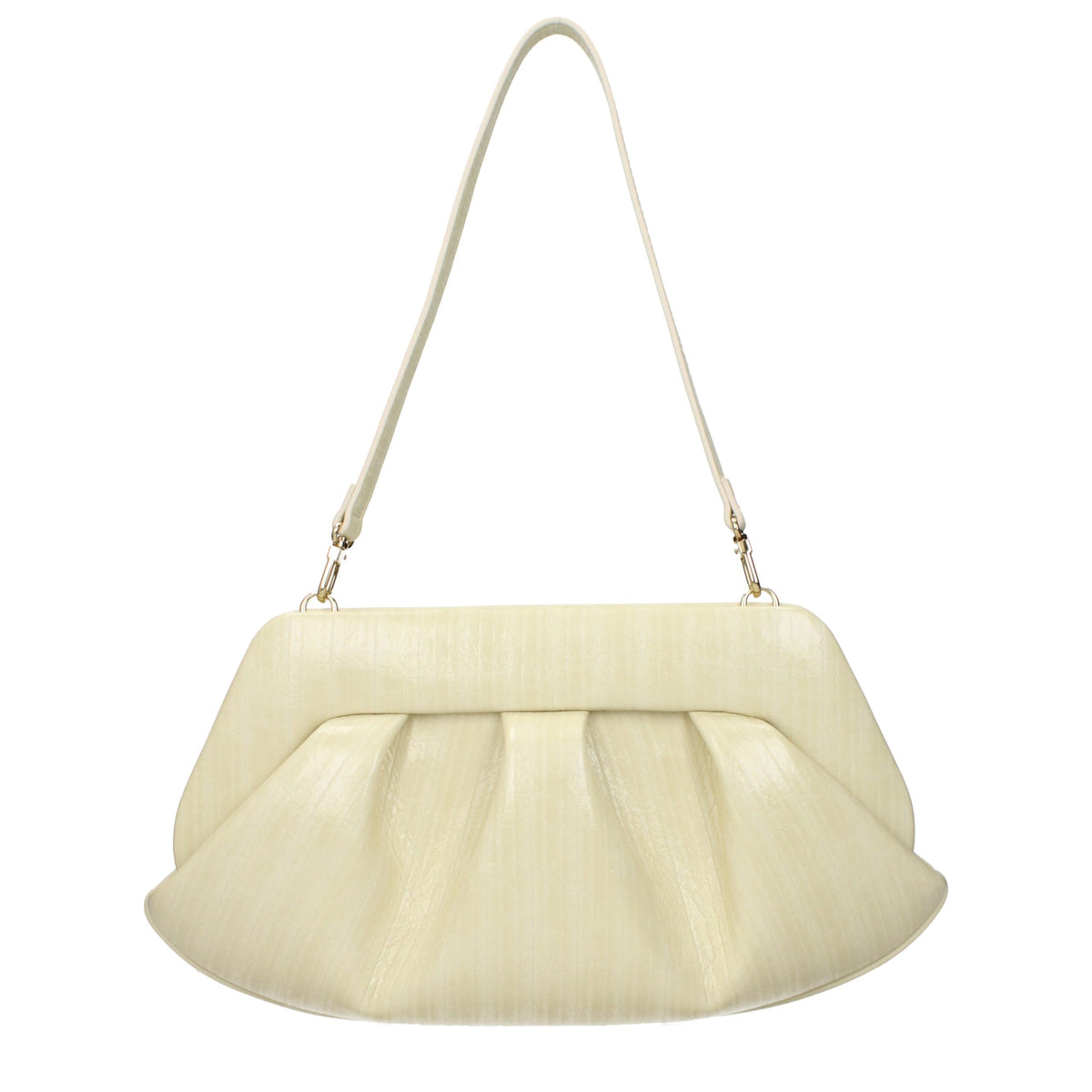 THEMOIRè Beige Leather Clutch Bag