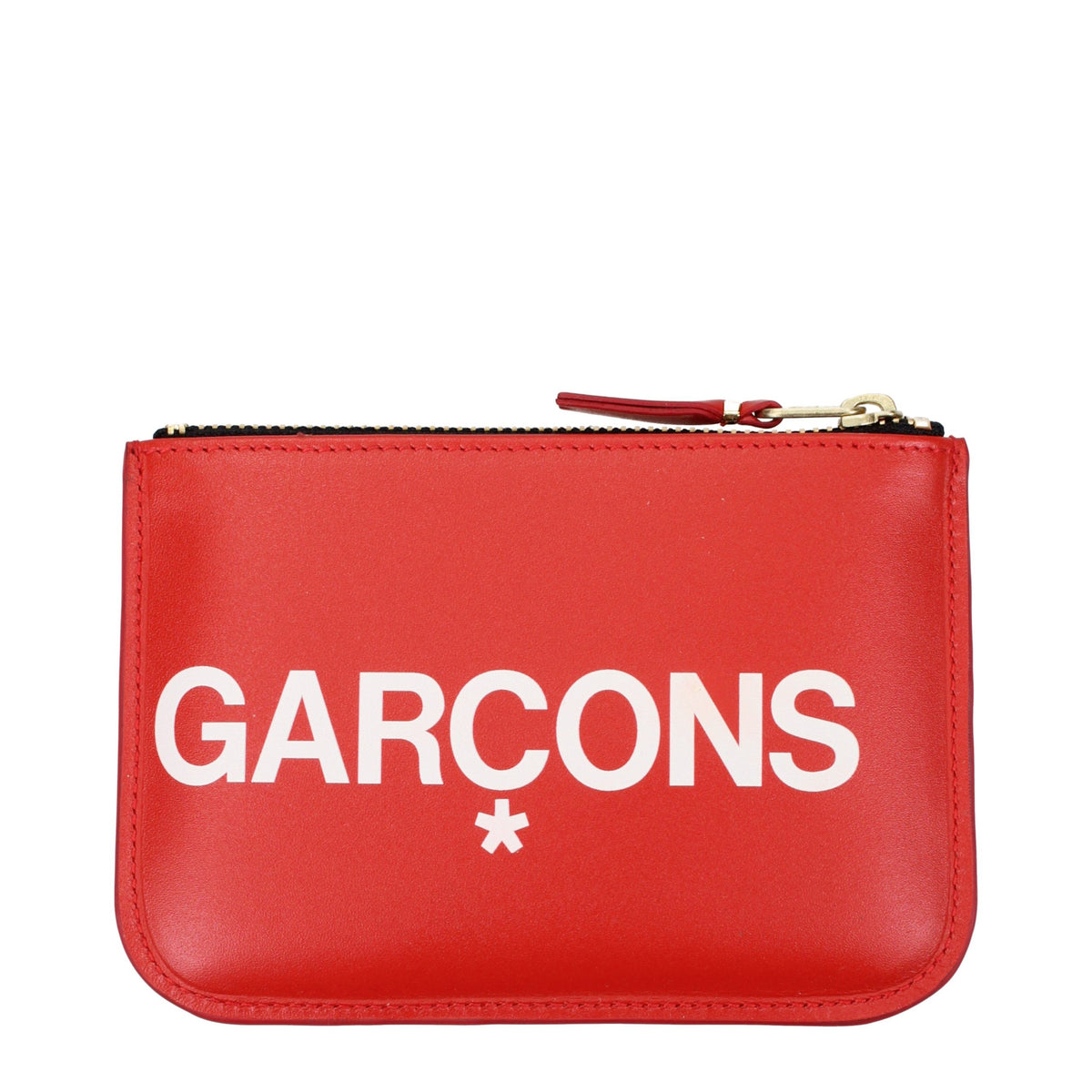 Comme Des Garçons Red Leather Cardholder