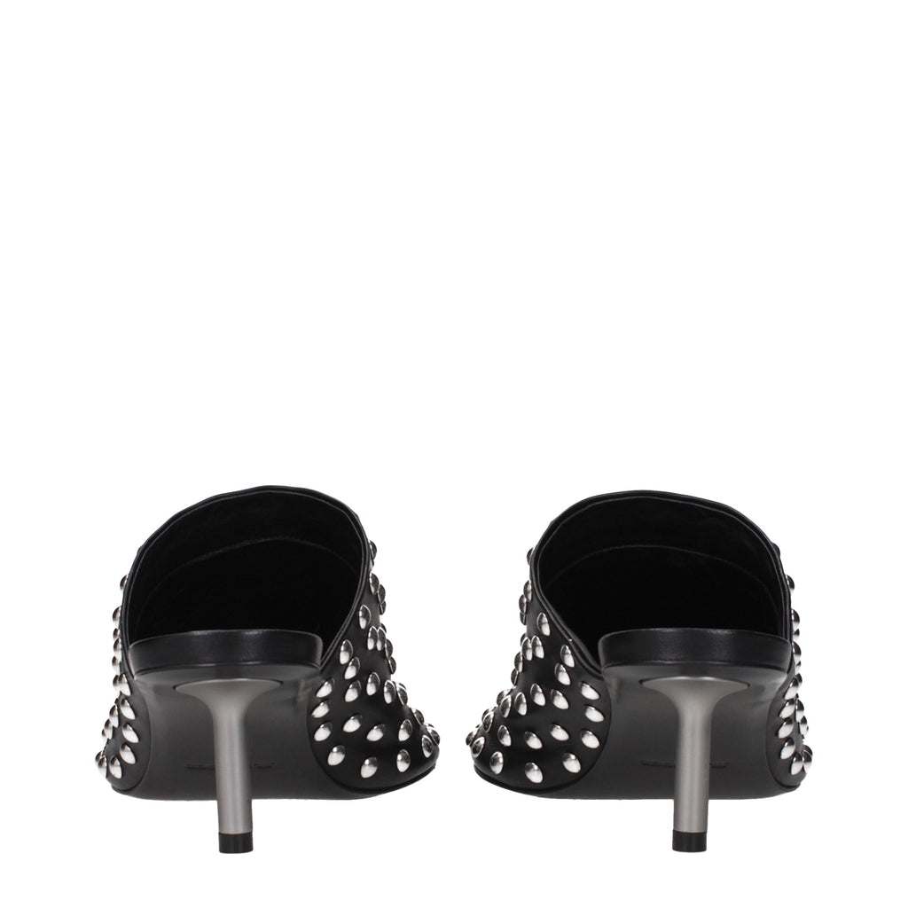 Jil Sander Black Leather Mules