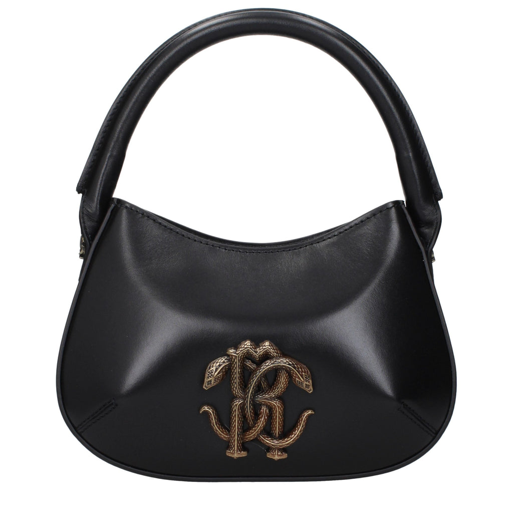 Roberto Cavalli Black Leather Handbag