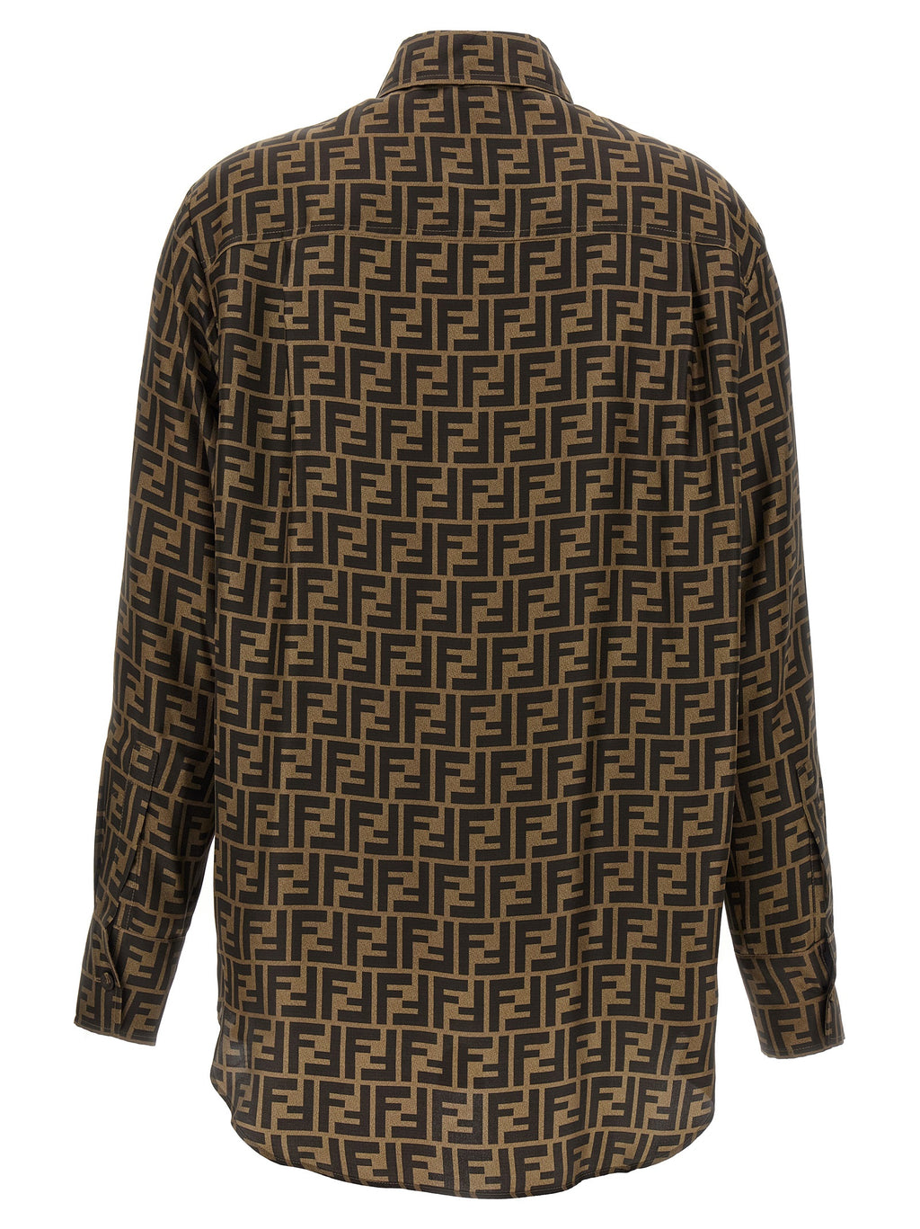 Fendi Brown Silk Blouse
