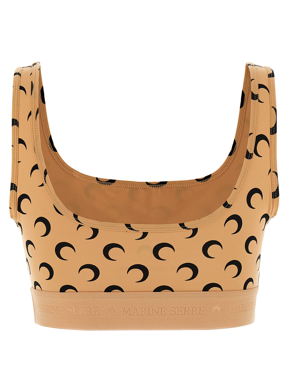 Marine Serre Beige Polyamide Sport Bra